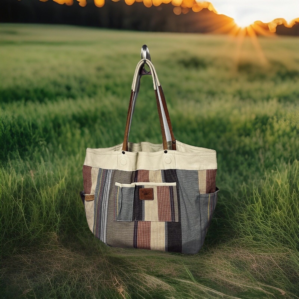Will Leather Goods Multicolor Striped Tote